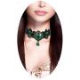 Youniker Retro Handmade Choker Necklace for Women Gothic Black Lace Necklace for Halloween Punk Costume Party Royal Court Vampire Choker