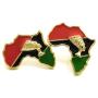 GWOOD Africa with Queen Nefertiti Earrings Gold Color Post Style Pierced
