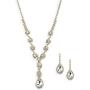 Mariell Yellow Gold Crystal Rhinestone Necklace Jewelry Set for Prom, Bridesmaids & Brides