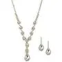 Mariell Yellow Gold Crystal Rhinestone Necklace Jewelry Set for Prom, Bridesmaids & Brides