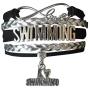 Girls Swim Charm Bracelet- Infinity Swimming Bracelet- Swim Jewelry, Gift for Swimmers