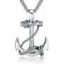 EunWow Anchor Pendant Nautical Pirate Necklace Cool Vintage Gifts for Men Included 22Chain EunWow Anchor Pendant Nautical Pirate Necklace Cool Vintage Gifts for Men Included 22Chain