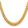 U7 Men Women 18K Gold Plated Necklace with Gift Box 18KGP Stamp Hip Hop Jewelry 4 Colors 6MM-9MM Wide Snake Curb Link Chain,Length 18 Inch-32 Inch,Custom Text Engravable
