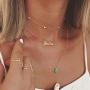 KELORIS PATH Custom Name Necklace Personalized Name Necklace 18K Gold Plated Dainty Pendant for Women Girls Kids Teens Monogram Necklace Gold Jewelry Gift