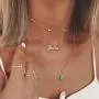 KELORIS PATH Custom Name Necklace Personalized Name Necklace 18K Gold Plated Dainty Pendant for Women Girls Kids Teens Monogram Necklace Gold Jewelry Gift