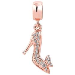 Lifequeen Butterfly High Heels Charms Dangle Bling Highheels Shoe Charm Beads for Bracelets