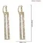 YUNXI Long Geometric Drop Earrings Luxury Gold Silver Color Rectangle Rhinestone Earring for Women Party Jewelry Gift YUNXI Long Geometric Drop Earrings Luxury Gold Silver Color Rectangle Rhinestone Earring for Women Party Jewelry Gift