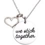 LParkin Cactus Necklace We Stick Together Best Friend Necklace Stainless Steel Sister Necklaces