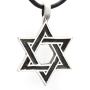 Trilogy Jewelry Pewter Star of David Jewish Hebrew Hanukkah Pendant on Leather Necklace