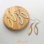 555Jewelry Womens Stainless Steel Teardrop Hollow Dangle Stylish Shiny Earrings