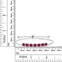Gem Stone King 925 Sterling Silver Red Created Ruby Adjustable Bracelet, 2.80 Ctw Round