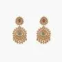 Tarinika Binal Antique Gold-Plated Indian Jewelry Set with Long Necklace and Earrings - White Red Green Tarinika Binal Antique Gold-Plated Indian Jewelry Set with Long Necklace and Earrings - White Red Green