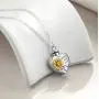 SEIRAA Urn Necklaces for Ashes in My Heart Flower Pendant Memory Locket Necklace Cremation Gifts