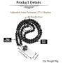 Top Plaza Natural Stone Healing Crystal Hexagonal Pointed Gemstone Pendant Necklace Crescent Moon Jewelry Adjustable Lava Rock Beads Necklaces for Women Men