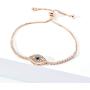 Yushitong Mothers-Day Cubic Zirconia Adjustable Tennis Chain Brass Evil Eye Bracelets for Women Girls