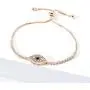 Yushitong Mothers-Day Cubic Zirconia Adjustable Tennis Chain Brass Evil Eye Bracelets for Women Girls