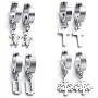 4 Pairs Small Huggie Hoop Earrings for Women and Men, Stainless Steel Material 14K White Gold Plated Hoops Dangles Set, Ideal Earings Jewelry Gift for Teen Girls Boys Friend or Daily Wear 4 Pairs Small Huggie Hoop Earrings for Women and Men, Stainless Steel Material 14K White Gold Plated Hoops Dangles Set, Ideal Earings Jewelry Gift for Teen Girls Boys Friend or Daily Wear