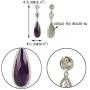 EVER FAITH Rhinestone Crystal Wedding Graceful Tear Drop Pierced Dangle Earrings
