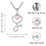 Medicine Stethoscope Necklace Sterling Silver Heartbeat EKG Pendant Necklace Nurse Physician Jewelry for Doctors Medical Science Student gifts