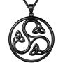 Beautlace Celtic Knot Necklace Silver/18K Gold/Black Gun Plated Good Luck Irish Celtic Knot Vintage Knot Pendant Birthday Gift for Women Men