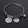 WENATA Kpop BTS Bangtan Boys Bracelet to Love Yourself Army Never Mind Charm Bracelet Inspirational Gift BTS Lover Fans Jewelry Gift for BTS Fans Girl