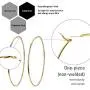 100mm100mm Oversize Hoop Earrings for Women, Black/18K Gold Plated Stainless Steel Big Hoop Earrings Hypoallergenic, Statement Jewelry, Gift for Her 100mm100mm Oversize Hoop Earrings for Women, Black/18K Gold Plated Stainless Steel Big Hoop Earrings Hypoallergenic, Statement Jewelry, Gift for Her