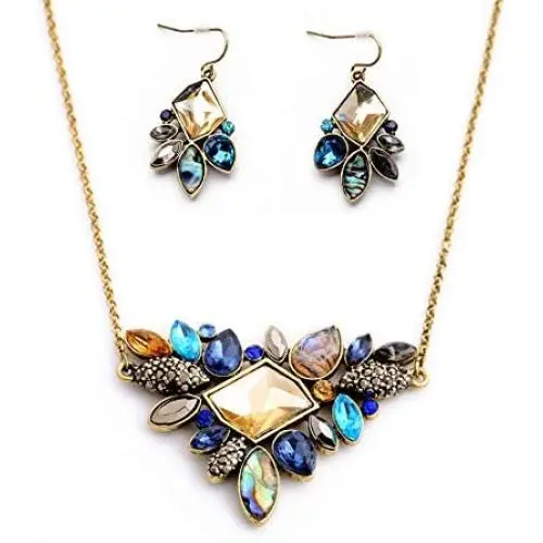 PUFFINSING Jewelry Sets for Women, Cute Earrings, Dainty Necklace, Necklaces and Earrings, Austrian Crystal, Gifts for Girls Mom Wife Sister Best Friend PUFFINSING Jewelry Sets for Women, Cute Earrings, Dainty Necklace, Necklaces and Earrings, Austrian Crystal, Gifts for Girls Mom Wife Sister Best Friend
