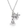Gredstar Lighthouse Urn Necklace for Ashes Memorial Keepsake Pendant with Starfish Charms Cremation Jewelry