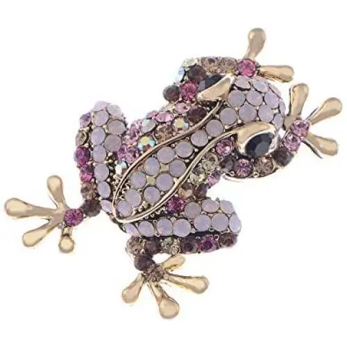 Alilang Czech Crystal Rhinestone Synthetic Emerald Golden Frog Fashion Jewelry Pin Brooch Alilang Czech Crystal Rhinestone Synthetic Emerald Golden Frog Fashion Jewelry Pin Brooch