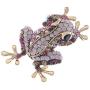 Alilang Czech Crystal Rhinestone Synthetic Emerald Golden Frog Fashion Jewelry Pin Brooch
