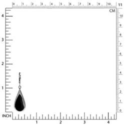 Silvershake White Gold Plated 925 Sterling Silver Teardrop Inlay Dangle Leverback Earrings