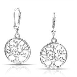 Family Tree of Life Leverback Earring Drop Earrings