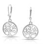 Family Tree of Life Leverback Earring Drop Earrings