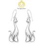 Big Apple Hoops - High Polish Sterling Silver Big Hollow Cat Drop Dangle Lightweight Earrings Made from Genuine Solid 925 Sterling Silver Special Fashion Gifts for Men, Teens, Women