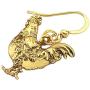 DUOWEI Antique Silver And Gold Plated Hen Chicken Earrings for Women Girls Charms Chicken Dangle Drop Jewelry Gifts
