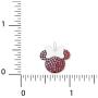 Disney Womens Jewelry Minnie Mouse Silver Plated Multi Pink Crystal Pendant, 18''