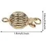 Necklace Spacer Clasp, Locking Magnetic Clasps,Jewelry Bracelet Connectors for Bracelet Necklace Jewelry Crafts,Lantern Shape Design (2 Pack)