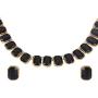 Efulgenz Fashion Chunky Crystal Oxidized Gold Statement Choker Necklace Earrings Bracelet Ring Set Costume Jewelry Set (Color Options)