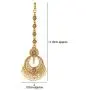 MUCH-MORE Light Weighted Gold Polish Kundan Work Maang Tikka for Girls & Women MUCH-MORE Light Weighted Gold Polish Kundan Work Maang Tikka for Girls & Women