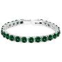 Sterling Silver Genuine, Created or Simulated Gemstone 6mm Round-cut Classic Tennis Bracelet