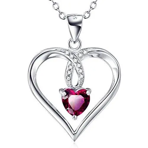 YFN Heart Necklace Sterling Silver Cubic Zirconia Pendant for Women Mothers Day Jewelry Gifts YFN Heart Necklace Sterling Silver Cubic Zirconia Pendant for Women Mothers Day Jewelry Gifts