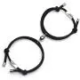 Raintoad Couple Bracelets Magnetic Charm Pendants Braided Rope Bracelet with Magnetic Bells Vows of Eternal Love Charms 2 PCS for Women Men