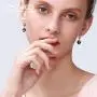 T400 Blue Purple Green White Gold Crystal Jewelry Set with Heart Pendant Necklace and Drop Earrings Birthday Gift for Women T400 Blue Purple Green White Gold Crystal Jewelry Set with Heart Pendant Necklace and Drop Earrings Birthday Gift for Women