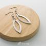 555Jewelry Womens Stainless Steel Teardrop Hollow Dangle Stylish Shiny Earrings