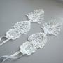 YiMinpwp Sparkly Lace Barefoot Bridal Sandals Wedding Shoes Sequin Swarovski Crystal Wedding Accessories