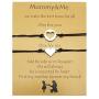 Binami Mother Daughter Bracelets Set for 2 Mommy and Me Heart Matching Bracelets Jewelry Gift for Mom Daughter