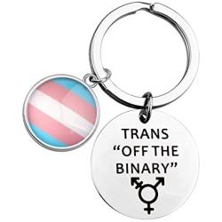 MAOFAED Transgender Pride Gift Transgender Gift Trans Off The Binary LGBT Trans Gift LGBTQ Transgender Jewelry