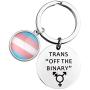 MAOFAED Transgender Pride Gift Transgender Gift Trans Off The Binary LGBT Trans Gift LGBTQ Transgender Jewelry