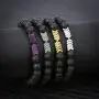 SEVENSTONE 8mm Lava Rock Bead Arrow Diffuser Natural Stone Bracelet Yoga Beads Elastic Jewelry Set for Women Men