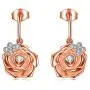 POTOPYY 925 Sterling Silver Rose Flower Dangle Earrings Butterfly Dainty Drop Earrings Jewelry Gifts for Women Girls Birthday